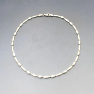 Slim Silver Link Necklace 