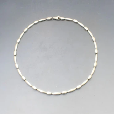 Slim Silver Link Necklace 
