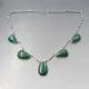 Vintage Green Eliat Stone Silver Necklace