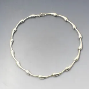 Solid Silver Modernist Necklace
