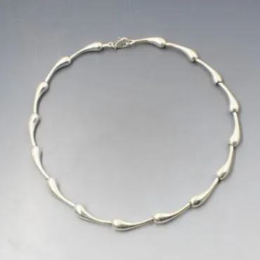 Silver Abstract Modernist Necklace