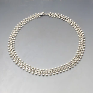 Herman Siersbol  Sterling Silver Modernist Necklace