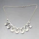 Hermann Siersbol  Silver Blue Petals Necklace