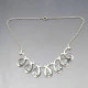 Hermann Siersbol  Silver Blue Petals Necklace