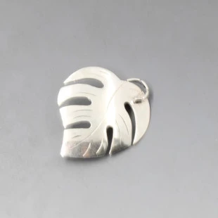 Silver Leaf Brooch or Pendant