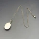 Moonstone Oval and Silver Pendant