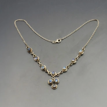 Moonstone and Sterling Silver Necklace