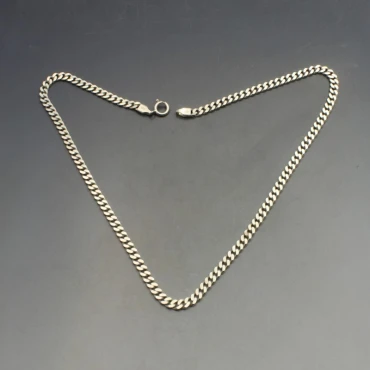 Flat Silver Italy Chain 18 Inches