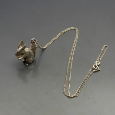 Sterling Silver Squirrel Pendant