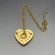 Vintage YSL Gold Heart Pendant or Brooch