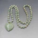 Aventurine Beads necklace with Heart Pendant