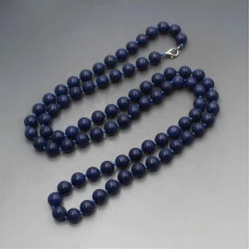 Long Blue Lapis Lazuli Beads - 36 Inches