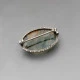Moss Agate and Sterling Silver Brooch