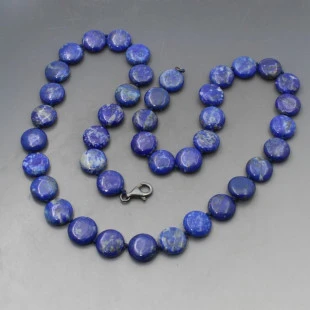 Lapis Lazuli Flat Beads Necklace