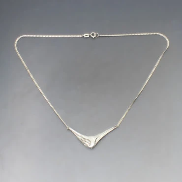 Scandinavian Silver Abstract Pendant