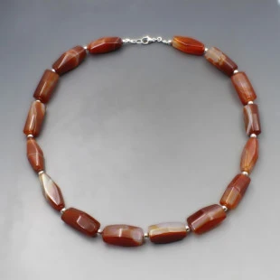Chunky Carnelian Bead Necklace