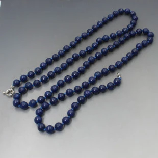 Lapis Lazuli Beads Necklace - 34.5 Inches
