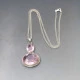 Vintage Pink Quartz Silver Pendant