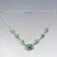 Malachite Ovals and Silver Necklace