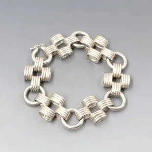 Silver Bracelet AGC London 1975  59 Grams