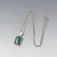 MEXICO Malachite and 950 Silver Pendant