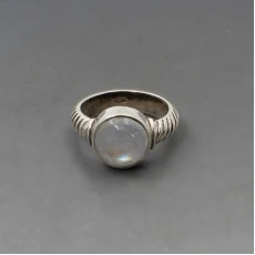 Moonstone Silver Ring Size S