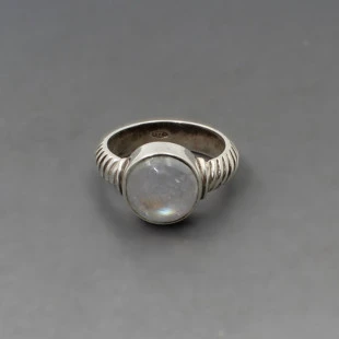 Moonstone Silver Ring Size S