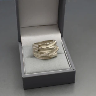 Chunky Abstract Silver Ring