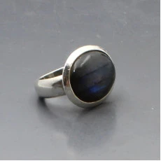 Chunky Labradorite and Silver Ring