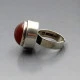 Kaunis Koru Finland Carnelian and Silver Ring