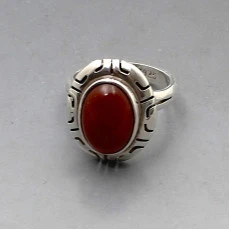 Mexico Silver and Carnelian Ring