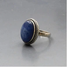 Sodalite and  Silver Ring