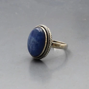 Sodalite and  Silver Ring