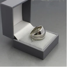 Designer Smooth Chunky Silver Ring