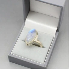 Blue Moonstone Silver Ring 