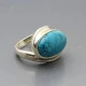 Chunky Turquoise and Silver Ring