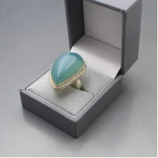Chalcedony and Silver Ring