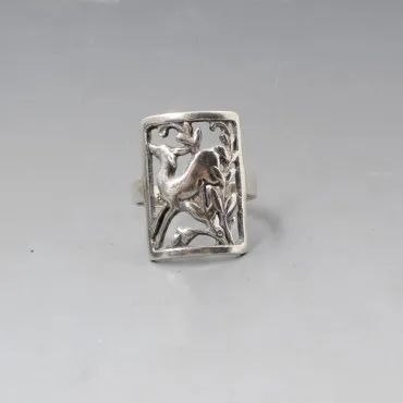 A.Klokker, Denmark 830 Silver Deer Ring
