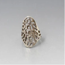 Modernist Silver Abstract Ring