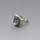 Labradorite Sterling Silver Ring Size P