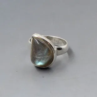Labradorite Sterling Silver Ring Size P