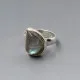 Vintage Labradorite  Silver Ring Size P