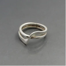 Silver Twist Ring - UK Size N 1/2