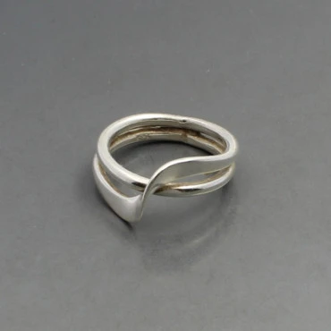 Silver Twist Ring - UK Size N 1/2