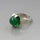 Kultaseppa Salovaara Green Agate Silver Ring