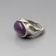 PERLI Amethyst Silver Ring
