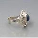 PERLI Blue Lapis Lazuli 835 Silver Ring
