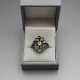 Multi Gem Silver Ring Size M