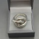 Clio Blue Silver Ring UK Size P