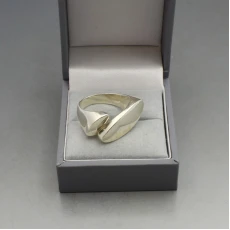  Modernist Silver Ring UK Size M